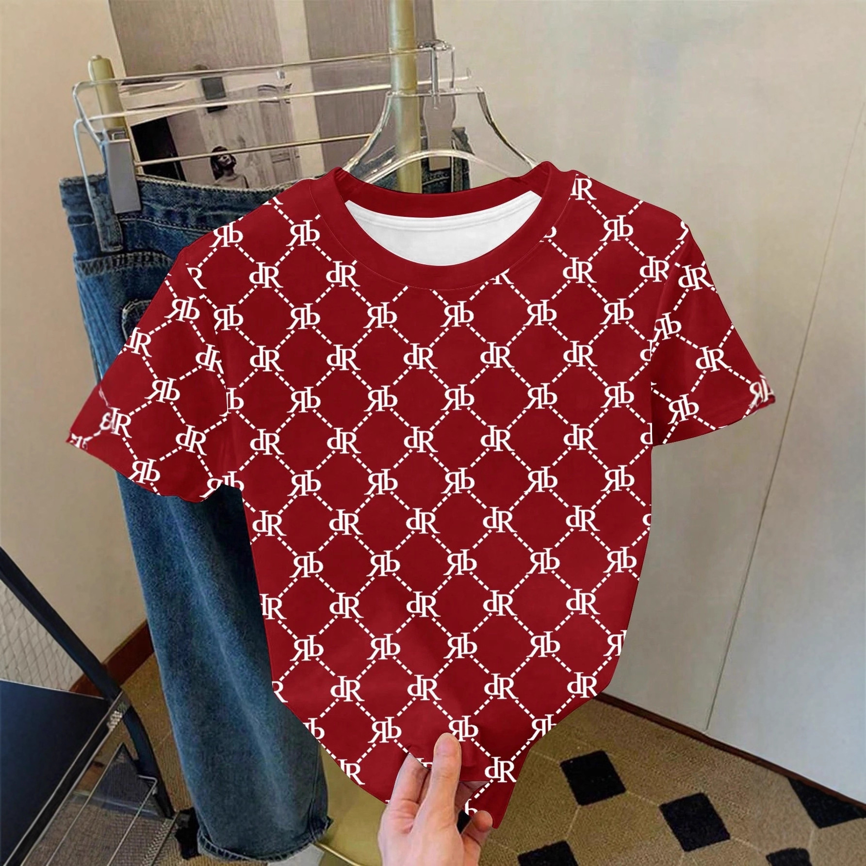 Luxury Brand Designer Clothes Luxury Brand Designer Clothes 2025 New Summer Bowknot Letter Print Short Sleeve Round Neck T-Shirt For Women On