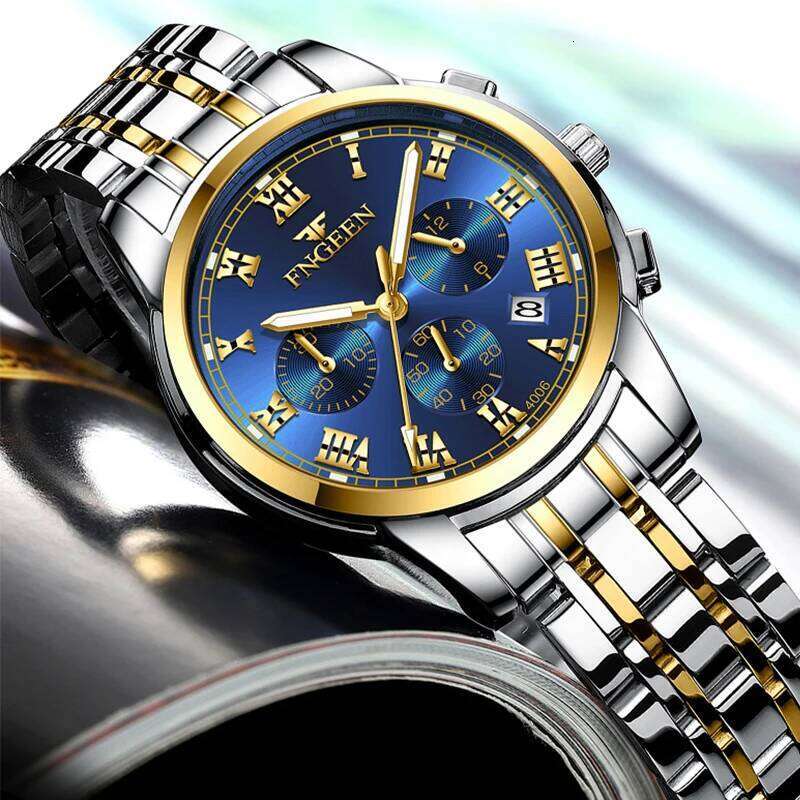 FNGEEN Quartz Women Elegant Stainless Steel Luminous Waterproof Date Wrist Ladies Dress Ms4006 H260228