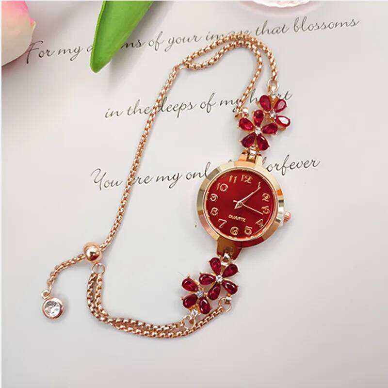 Ladies , Niche Fashion Flower Diamond Pull-Up H260228