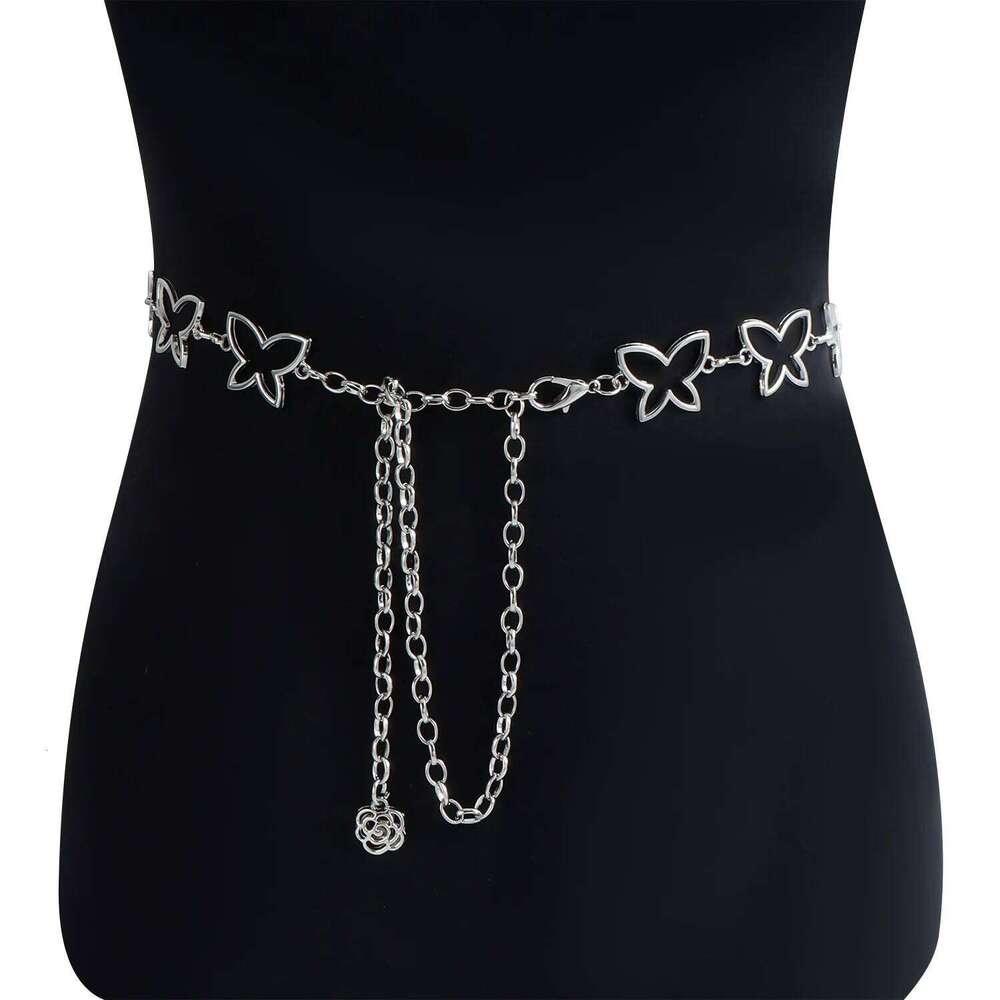 European American Cross Border Jewelry Fashion Hollow Butterfly Waist Chain For Women Niche Design Dress Belt Retro Accessories H260228