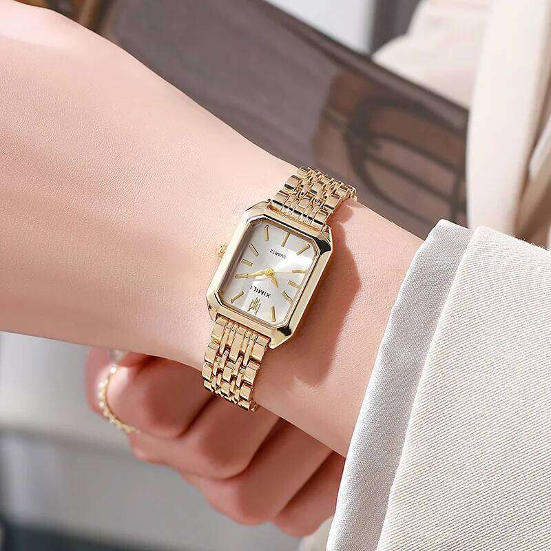 women's Steel Strip Fashion Square Quartz H260228