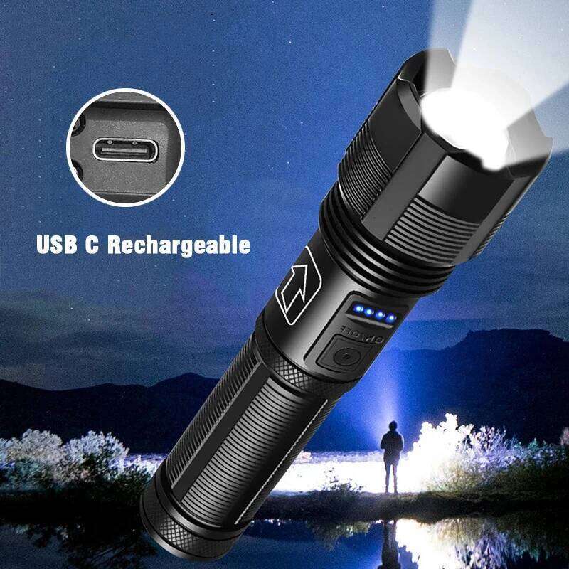 Portable 4 Core Led Flashlight Aluminum Alloy XHP70.2 XHP50.2 Usb Rechargeable Zoomable Lantern 18650 AAA Battery Hunting Torch Z260301