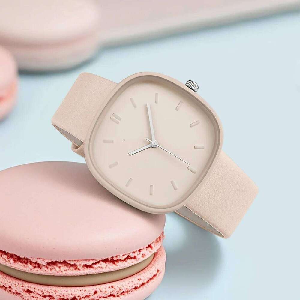 Fashionable Popular Minimalist PU Leather Quartz Women's Holiday Gift H260228