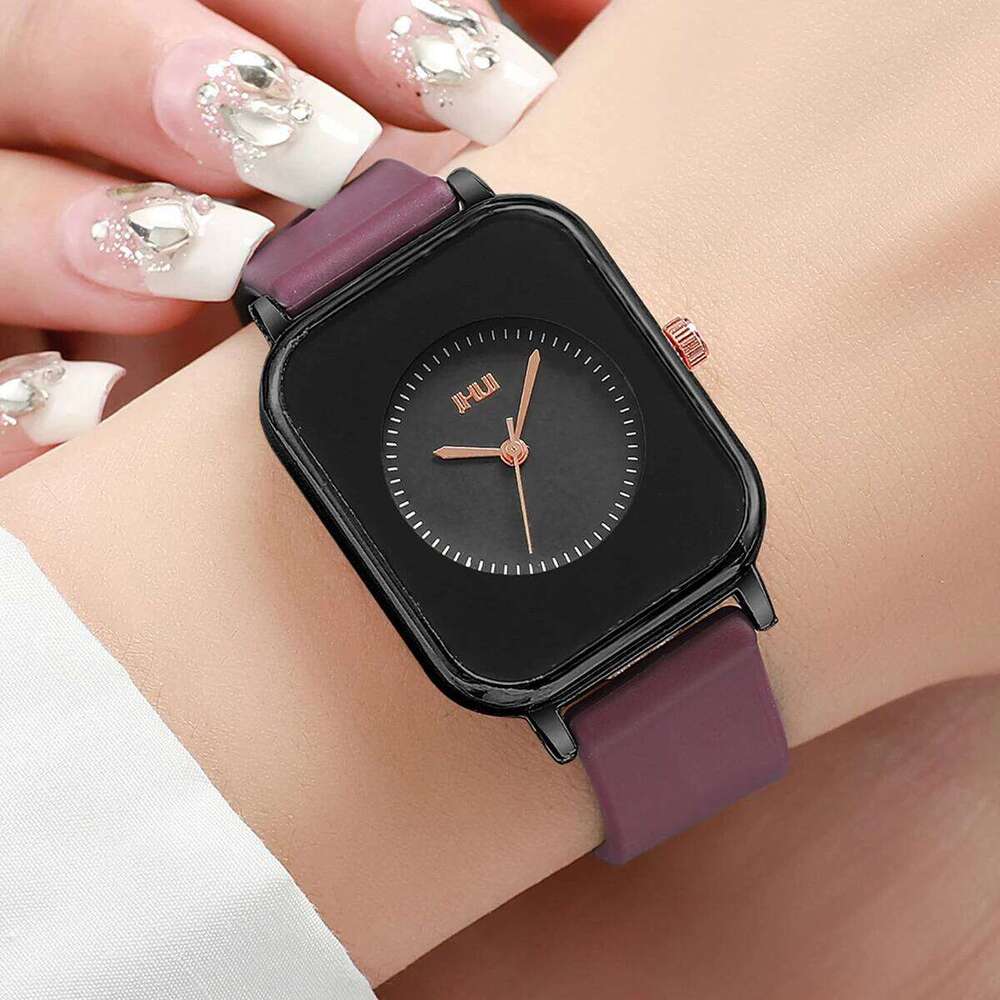 Fashion Rectangle Women es Casual Silicone Band Sports Reloj Mujer Girls Clock Gift H260228