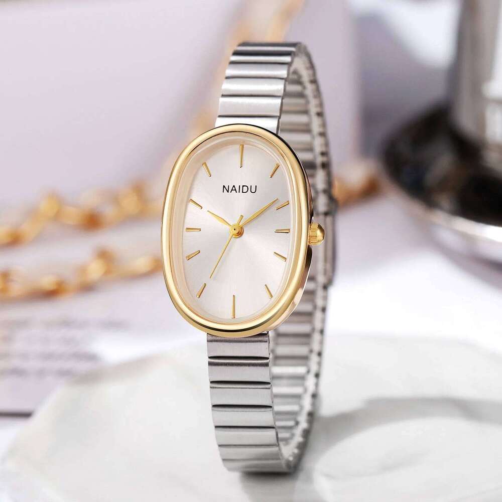 Elegant Oval Women Quartz Brand Stainless Steel Band Dress Wrist Fashion Casual Classical Ladies es H260228