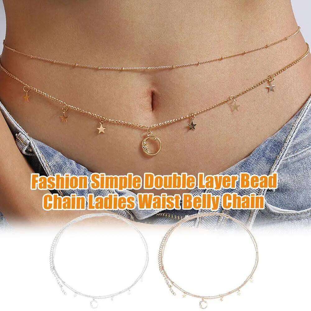 Belly Belt Women Double Sexy Pants Fashion Layer Adjustable Waist Chain I2Y2 H260228
