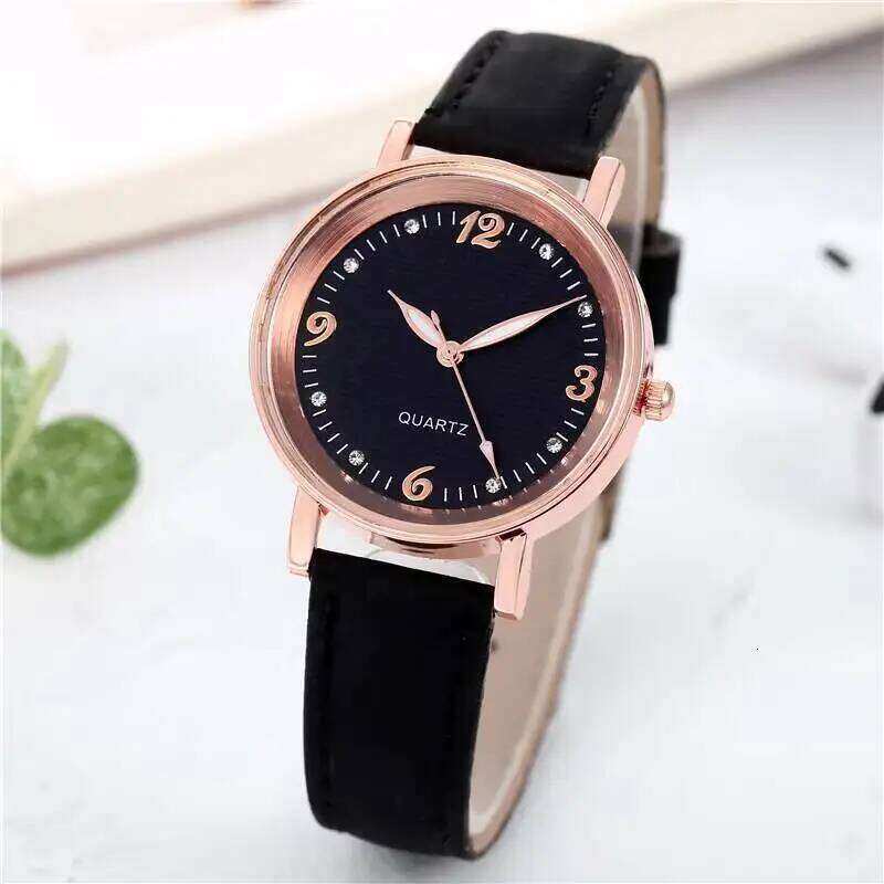 Fashion Rhinestone Women Quartz Casual Leather Strap Wrist Reloj Mujer Girls Clock Gift H260228