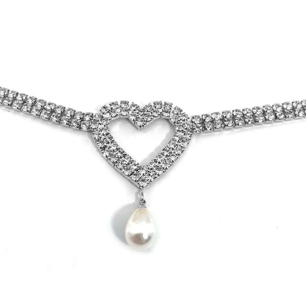 1pc sexy rhinestone waist multi-layer imitation pearl pendant body chain fashionable summer beach party H260228