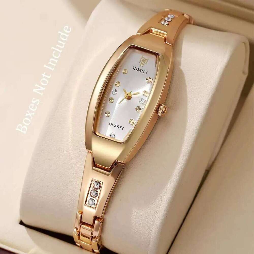 Rhinestone Women es Fashion Oval Dial Ladies Quartz Reloj MujerWithout Box H260228