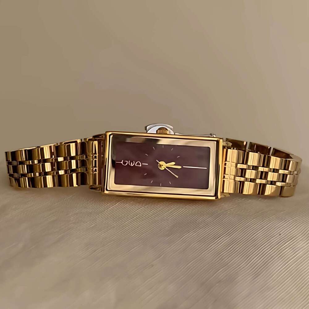 CILOA red medieval female retro square temperament 2025 new trend fashion brand genuine waterproof gift quartz H260228