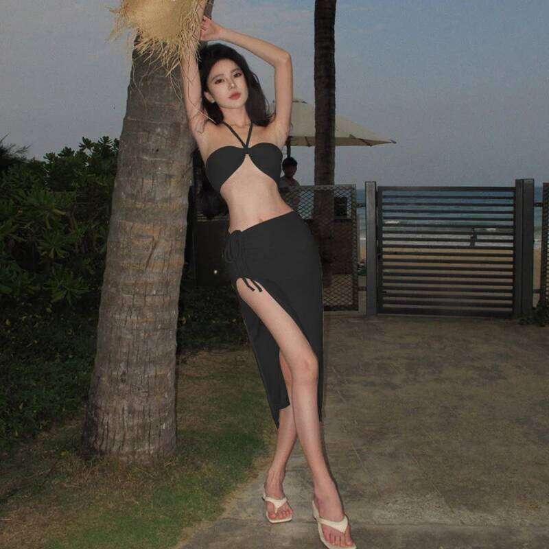 Women Sexy High Waisted Bikini Set Elegant 3-Piece Swimsuit Slimming Beachwear Women's Swimwear for Pool Party Vacation Resort Z260301