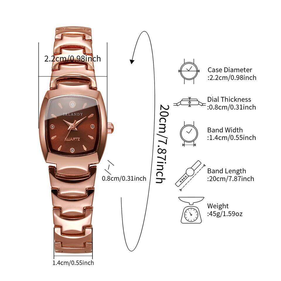 Elegant Women es Fashion Square Analog Quartz For Ladies Wrist Clock Reloj MujerWithout Box H260228