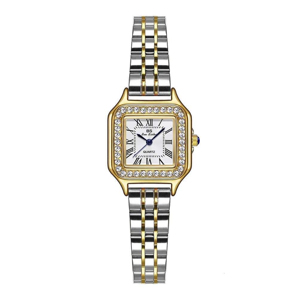 Women Diamond Roman Dial Ladies es Fashion Elegant Stainless Steel Square Quartz Female Wrist H260228