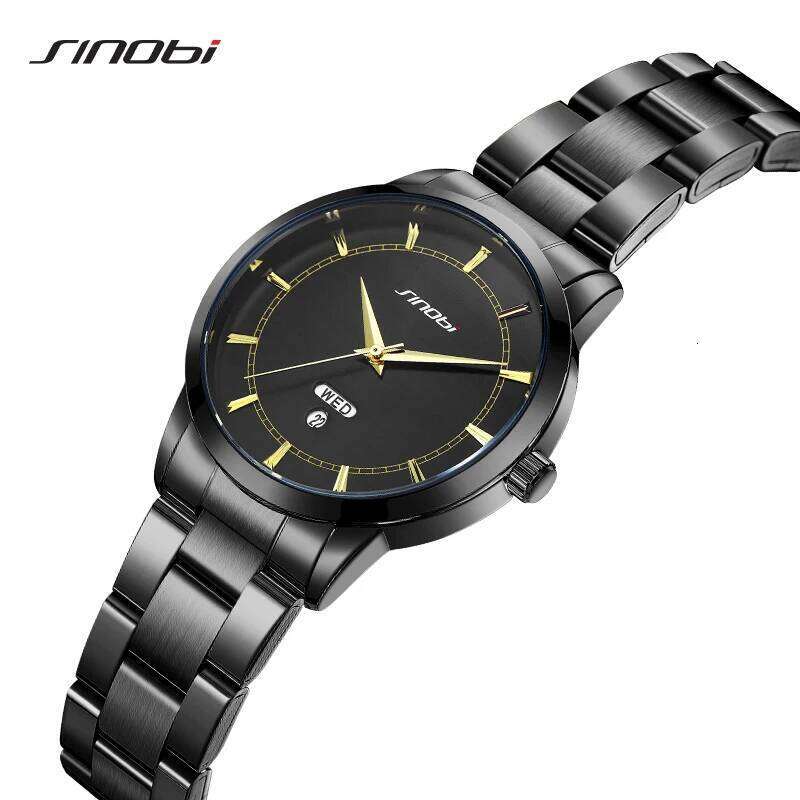 SINOBI Ladies Stainless Steel es Fashion Design Women's Quartz Wristes Elegant Female Business Clock H260228