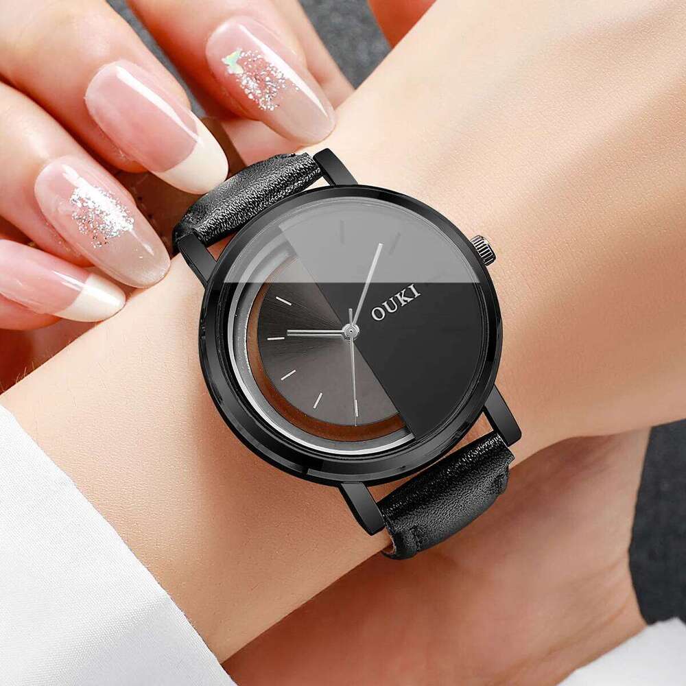 Fashion Unique Designed Women es Casual Leather Strap Ladies Quartz Wrist Relogio Feminino Without Box H260228