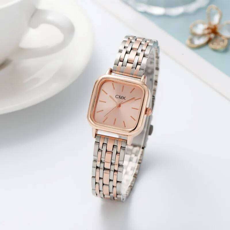 Women's Multi functional Student Square Quartz Adjustable Stainless Steel Strap H260228