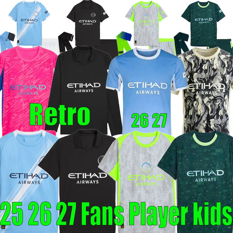 25 26 man city HAALAND soccer jerseys MARMOUSH FODEN DOKU MARMOUSH KOVACIC GVARDIOL DE BRUYNE MATHEUS N. 2025 MAN CITY NICORetro Football Shirt Tracksuit men kids kit
