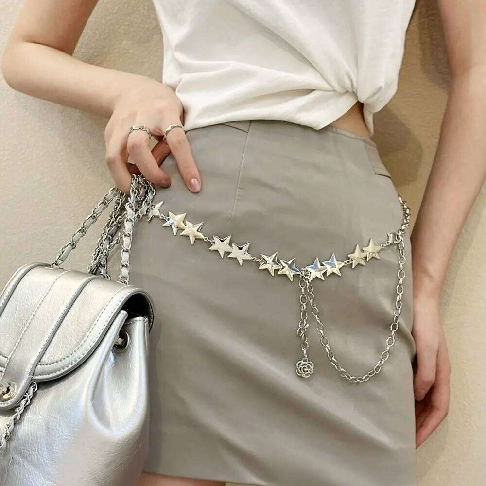 Decorative Multilayer Punk Dress Jeans Accessory Belt Gold Silver Metal Waist Chain Body Jewelry H260228
