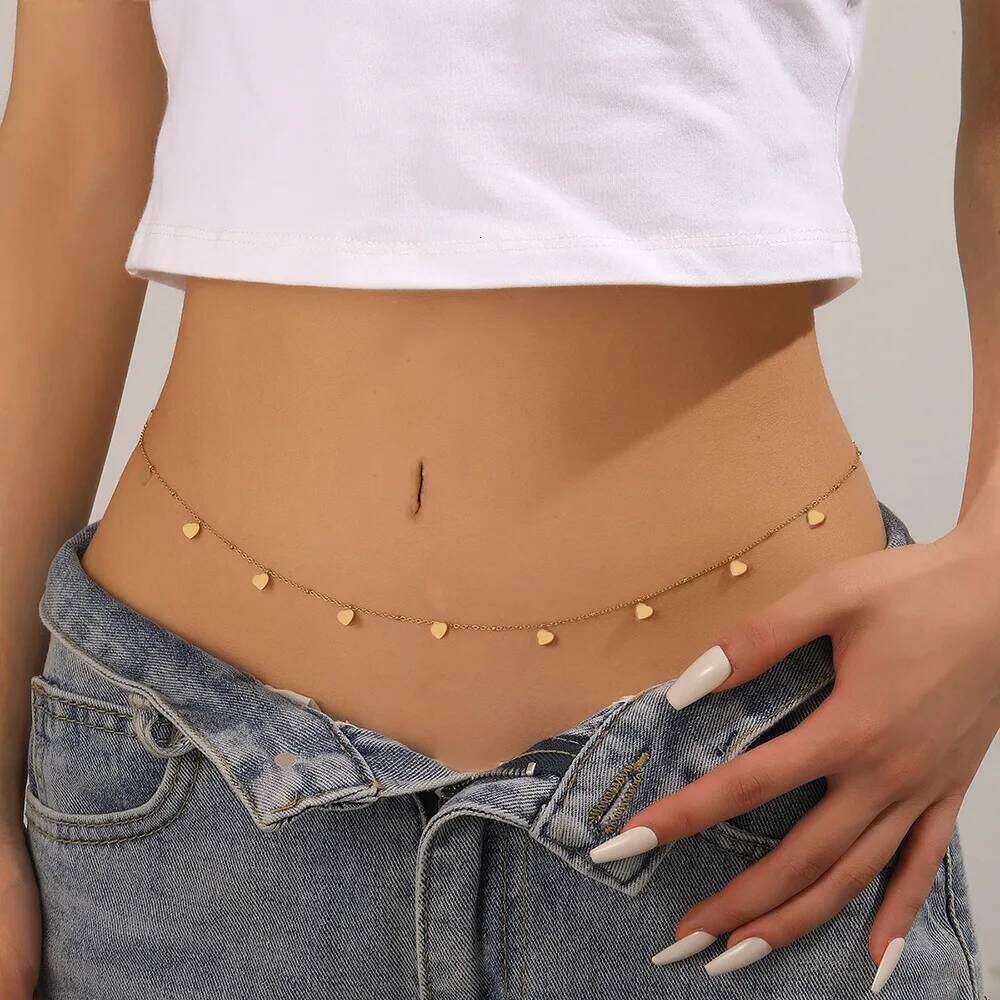 simple multiple fashion non-fading stainless steel butterfly charms waist chain jewelry women H260228