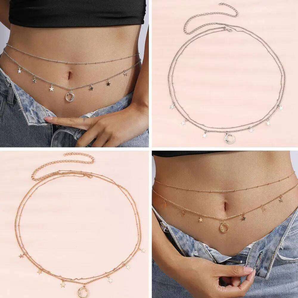 Belly Belt Women Double Sexy Pants Fashion Layer Adjustable Waist Chain I2Y2 H260228