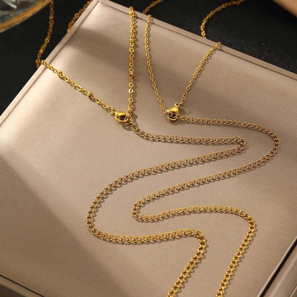 Stainless Steel Fashion Minimalist New Design Exquisite Layered Waists Chain For Women Jewelry H260228