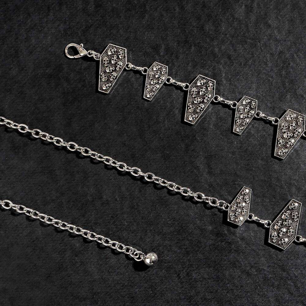 New style street tough girl punk hip-hop outfit with short pants, belt, chain for a fashionable and sophisticated look. H260228