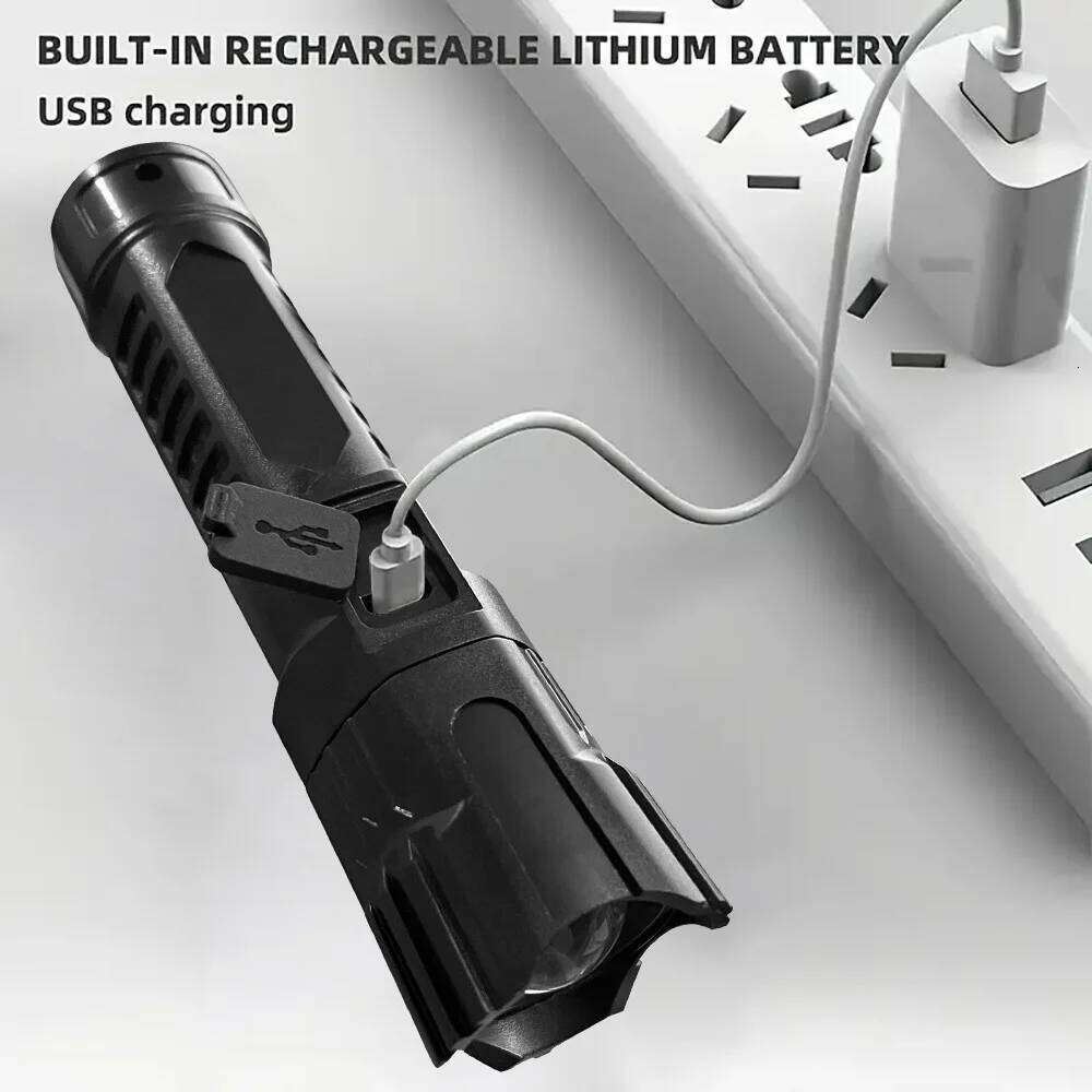 Hot Sale Portable Outdoor Bright Light Telescopic Zoom Abs Plastic Body Usb Rechargeable Led Torches Lights Tactical Flashlights Z260301