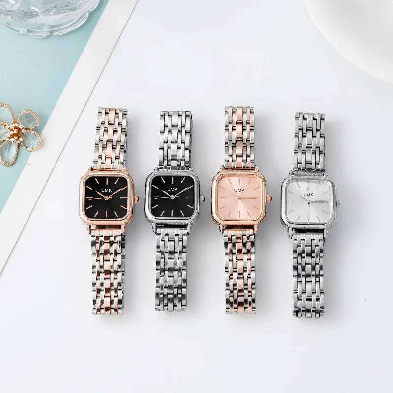 Women's Multi functional Student Square Quartz Adjustable Stainless Steel Strap H260228