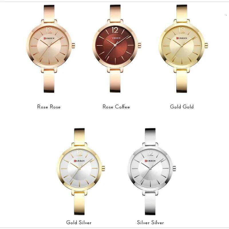 CURREN Silver Women Fashion Ladies Creative Steel Women's Waterproof Quartz es Female Clock H260228