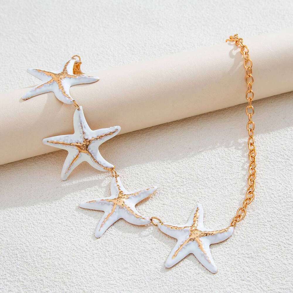 KunJoe Sexy Creative Beach Starfish Waist for Women Bohemian Star Belly Chain Summer Body Jewelry Bikini Dress Belt New H260228