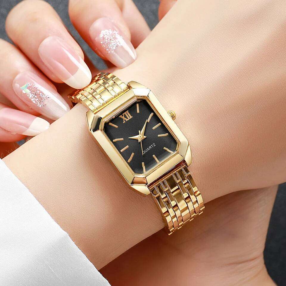 1/8PCS Fashion Rectangle Women Quartz Wrist Casual Ladies es Girls Clock Reloj MujerWithout Box H260228