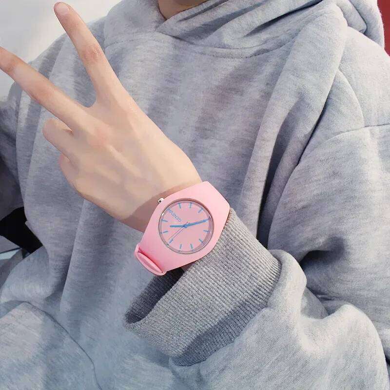 Men Women Cream Color Ultra-thin Fashion Gift Silicone Strap Leisure Geneva Sport Wrist Women's Jelly es H260228