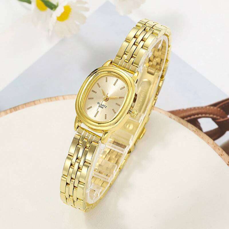 New Trendy Fashionable, Oval Steel Strap Women's , Simple and Versatile, Small Dial, Elegant H260228