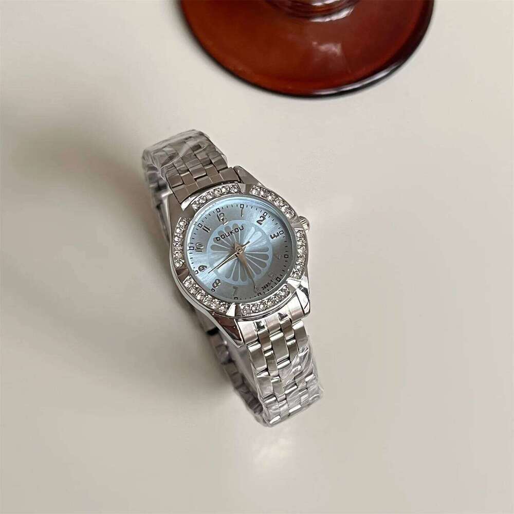 Diamond Studded Dial for Women Steel Strap Fashion Ladies Quartz Wristes Gift Dropshipping Female Clock H260228