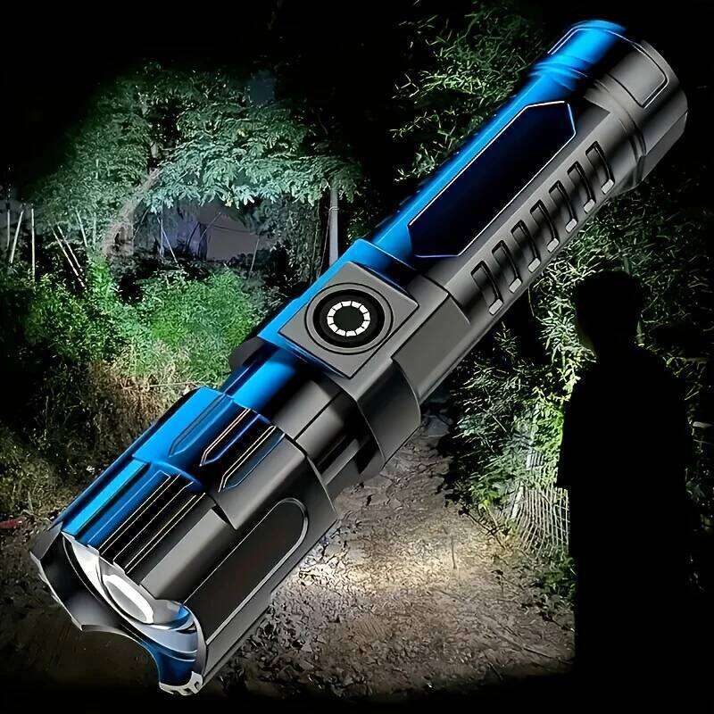 Super Bright XHP50 Powerful Led Flashlight Power Bank Torch Light USB Rechargeable Camping Tactical Flashlights with COB Lamp Z260301