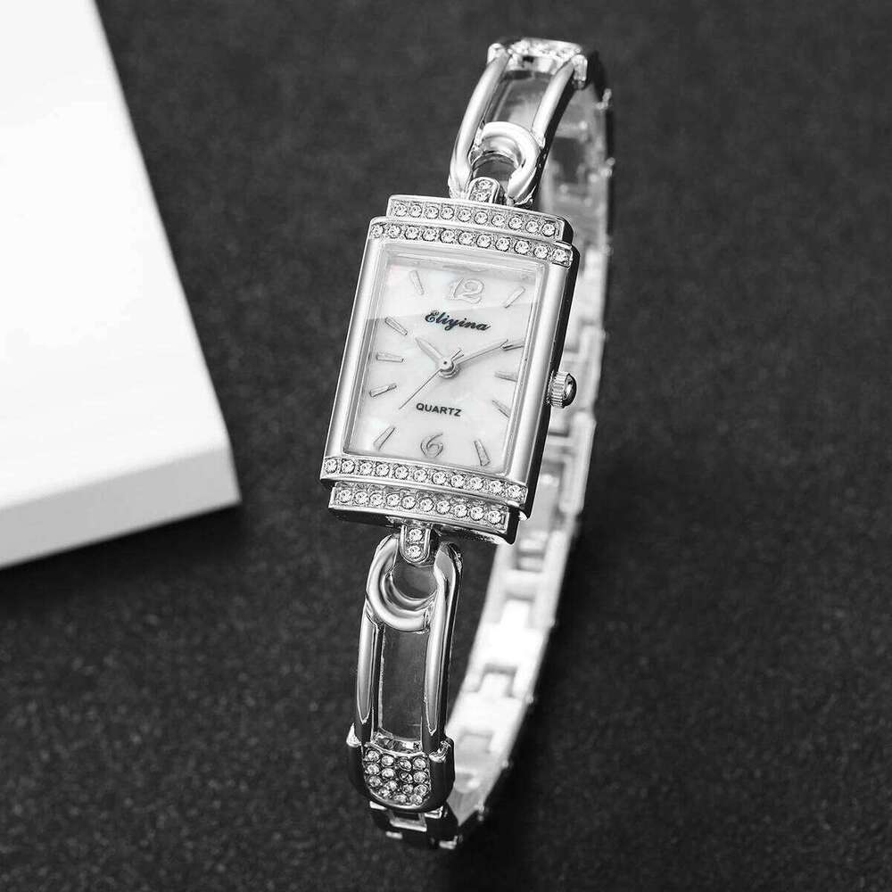 1/4PC Fashion Rhinestone Women es Elegant Ladies Strap Quartz Wrist Reloj Mujer Without Box H260228