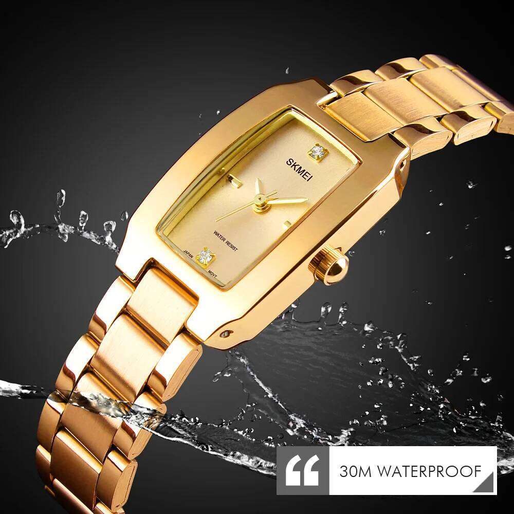 SKMEI 1400 Relogio Feminino Quartz Fashion Thin es Casual Dress Luxury Silver Ladies Rhinestone Waterproof H260228