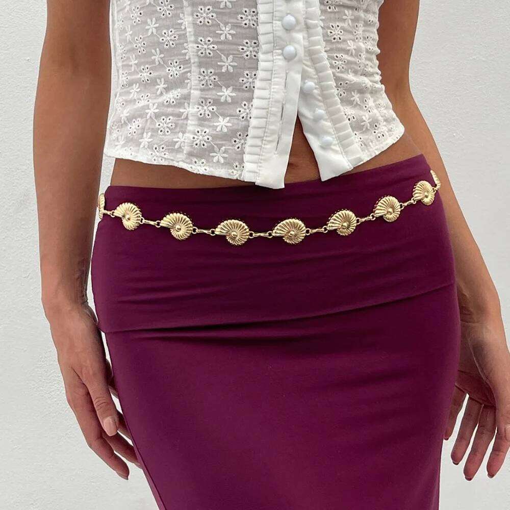 Fashion Bohemia Style Starfish Waistband Ocean Belly Beach Shell Waist Imitation Pearl Conch Pendant Body Chain H260228