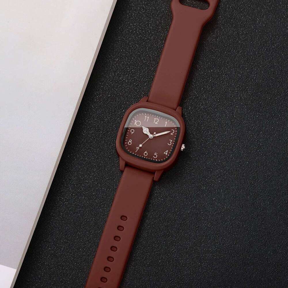 Fashion Square Dial Women es Casual Silicone Band Ladies Quartz Wrist Reloj Mujer Girls Clock GiftWithout Box H260228