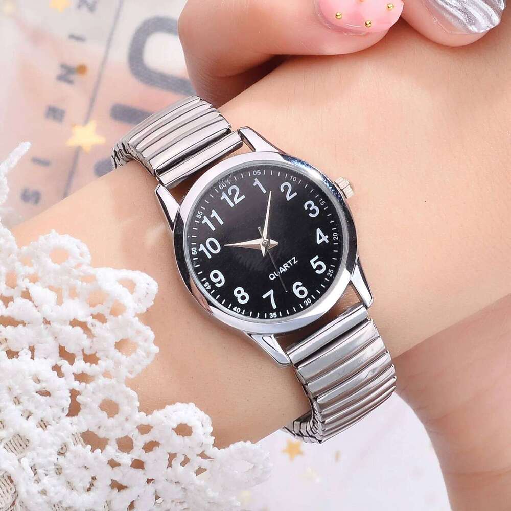 Unisex Fashion Stainless Steel Belt With Simulated Lovers Quartz Rectangle H260228