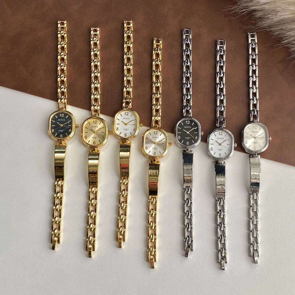 Women's Oval Gold Simple & Fashionable Quartz , Suitable for Daily Wear and Decoration H260228