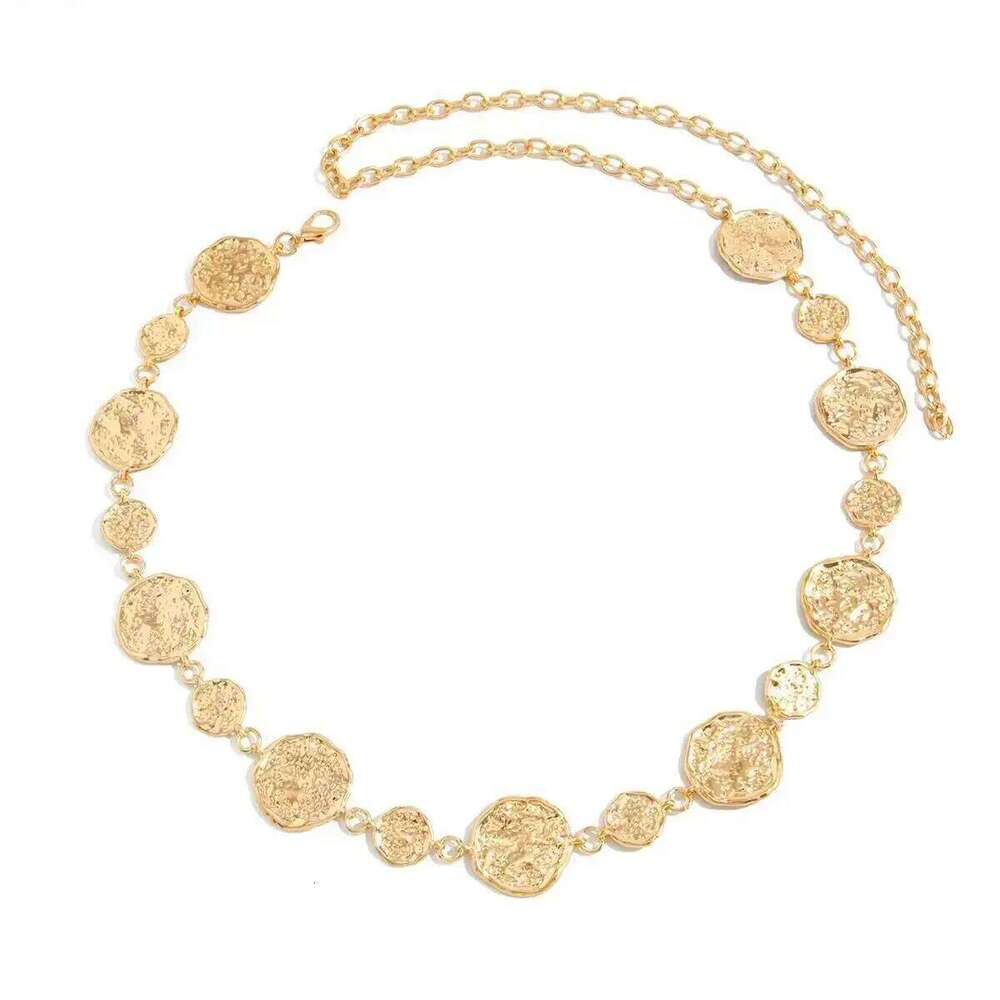 Punk Gold Color Round Belly Waist Chains Women Summer Vacation Sexy Bikini Dress Body Chain Fashion Jewelry Accessory H260228