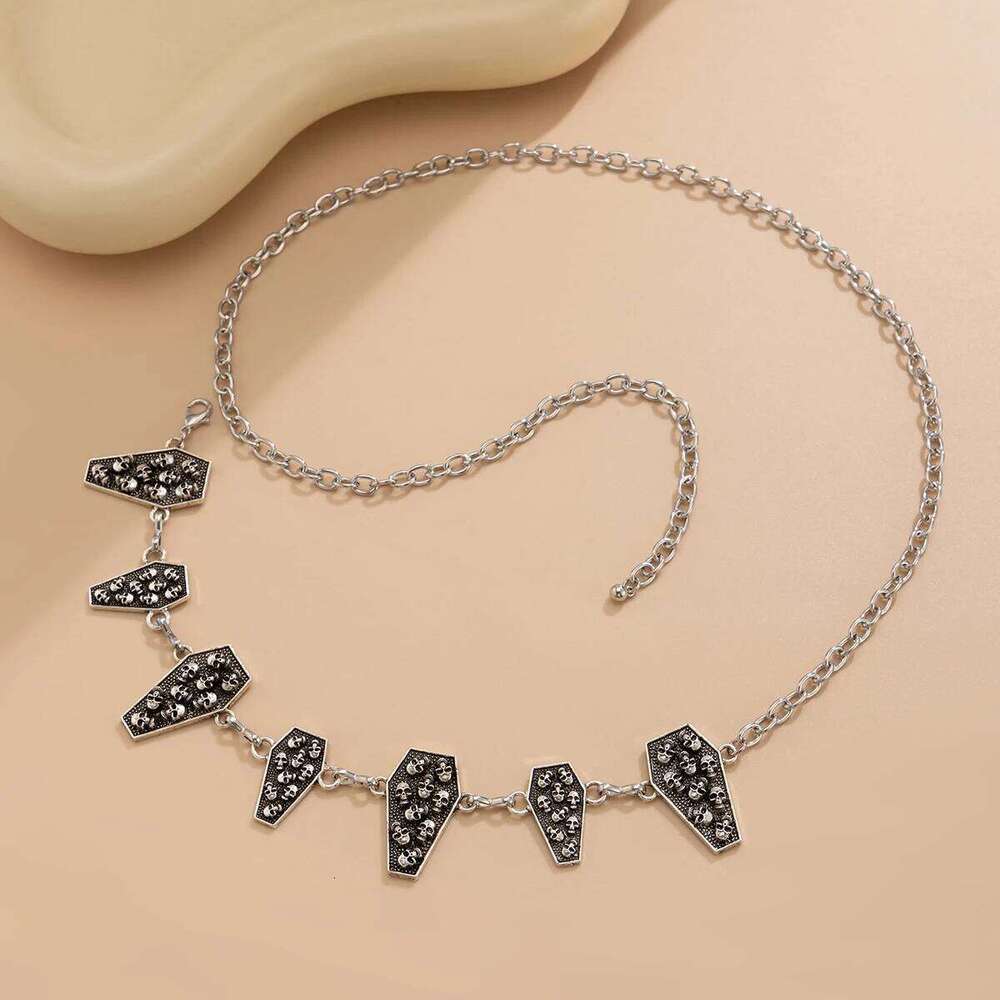 Ingemark Vintage Spider Web Cross Jesus Moon Waist Belly Chain for Women Goth Metal Belt Waistband Halloween Body Jewelry Gift H260228