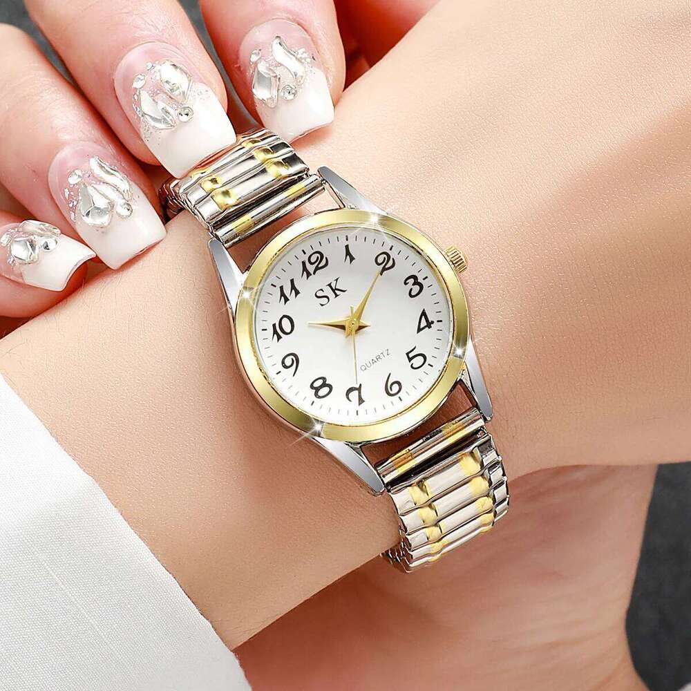 Elegant Small Dial Women es Fashion Elastic Strap Quartz Reloj MujerWithout Box H260228