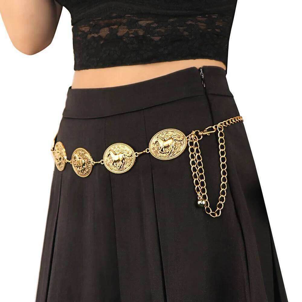 Adjustable Bohemian Belly Body Jewelry Vintage Style Waist Chain Belt for Women Dress Jeans Decoration Fashion Accessory H260228