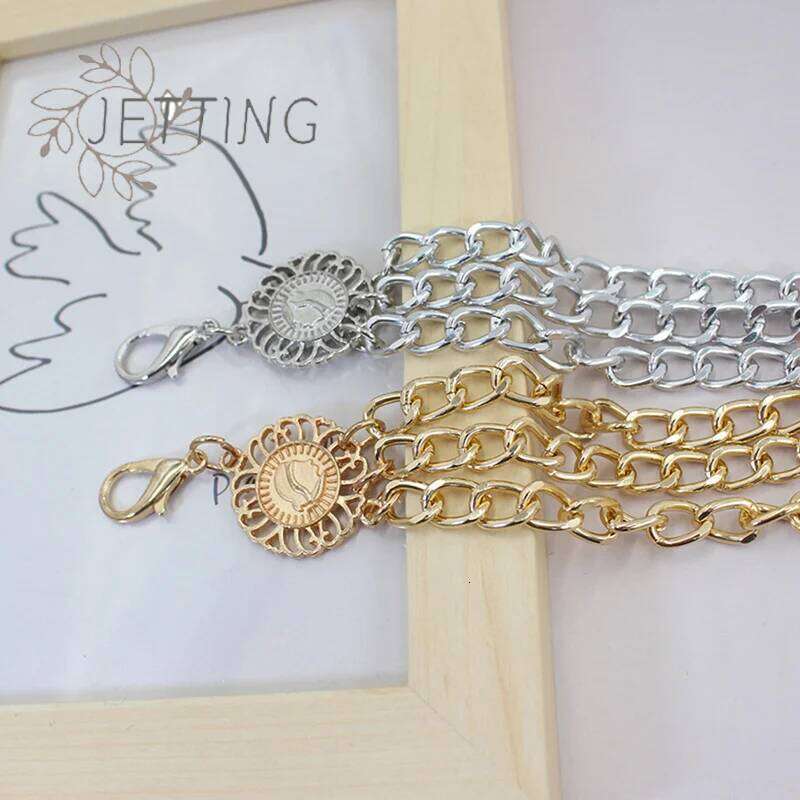 Hot Metal Women Long Tassel Multilayer Dress Chain Ins Style Adjustable Waist Belt For H260228