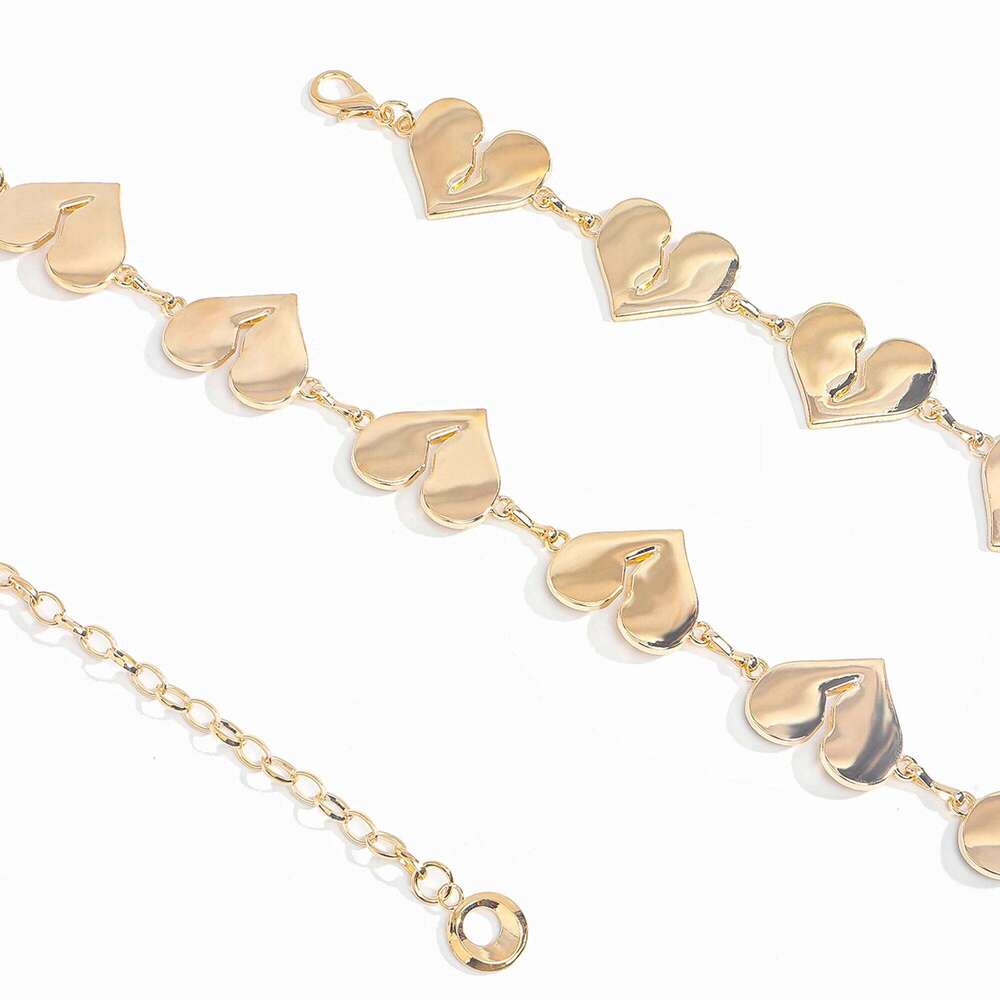 New heart-shaped fashion waist chain, a unique style high-end feel, suitable for pairing with skirts and pants. H260228
