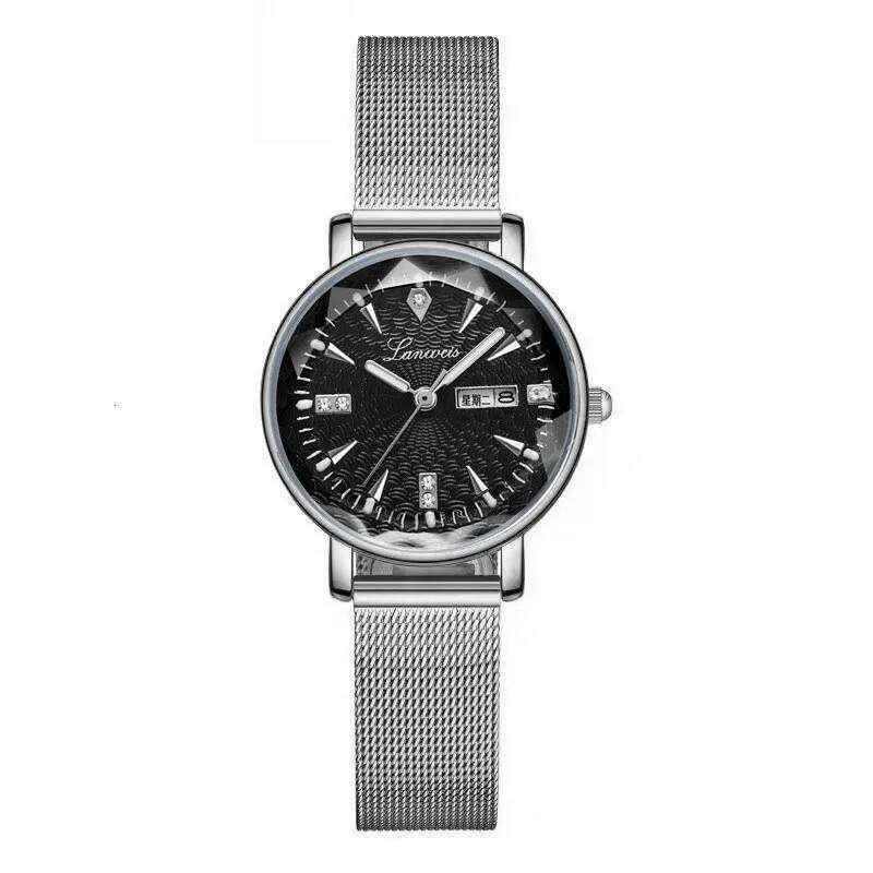 Elegant Womens with Calendar Ultra-Slim Mesh Band & Luminous Dial for Work or Daily Use H260228