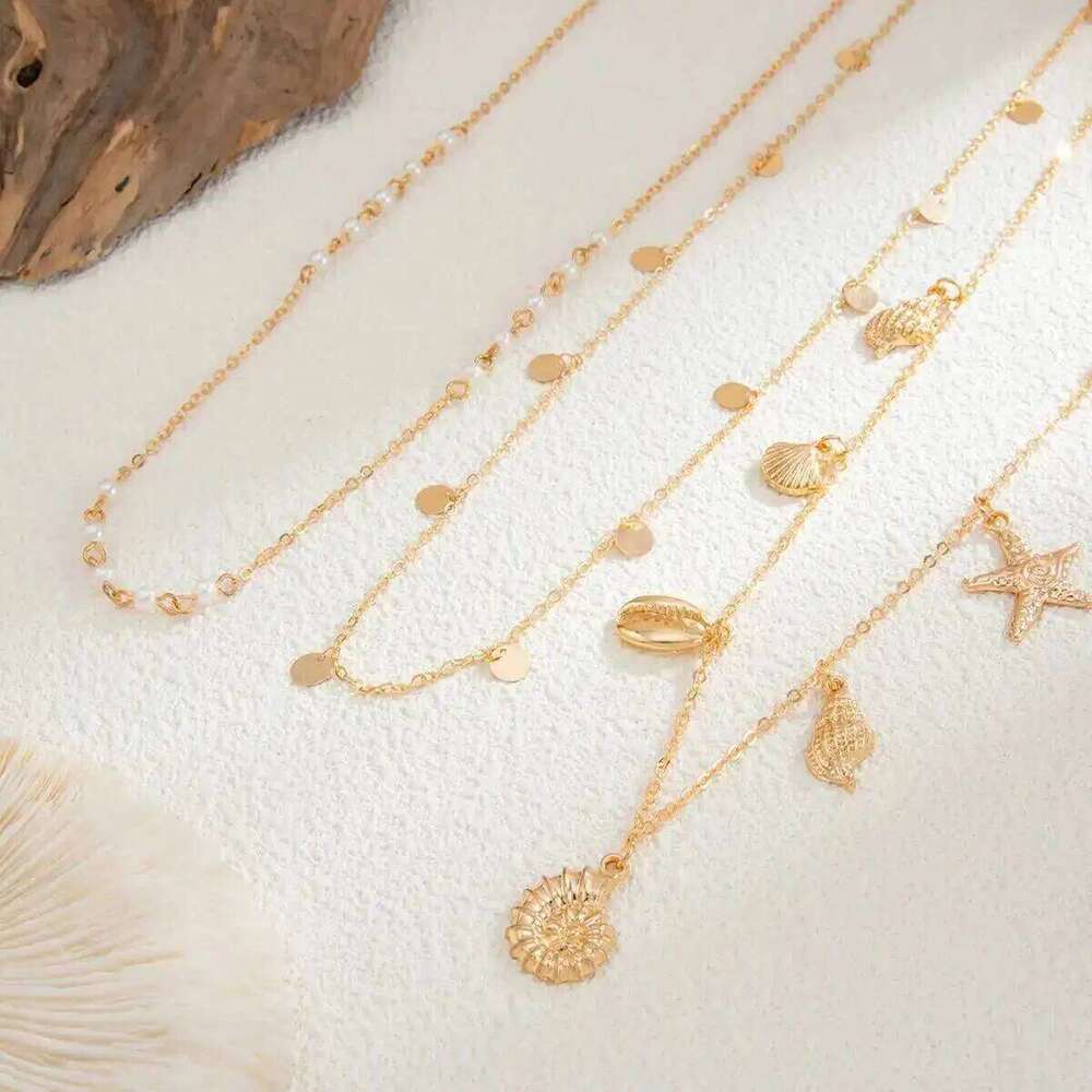 IngeSight.Z 3Pcs/Set Boho Starfish Conch Pendant Waist Belly Chain Women Summer Beach Sexy Bikinis Belt Body Jewelry Accessories H260228