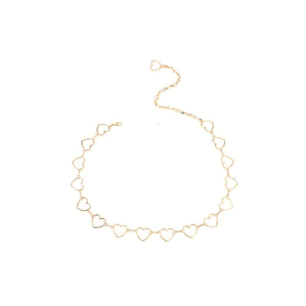 New Fashion Hollow Heart-shaped Adjustable Waist Body Chains For Women Bohemia Simple Gold Color Chain Jewelrys Party Gift H260228